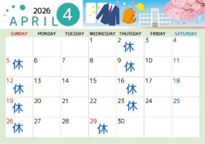 4月カレンダー